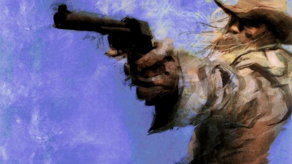 1920x1080 px,cow-boy,Gunman,vieux,La peinture,revolver