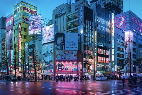 Akihabara,Tóquio,fotografia,rua,carro,reflexão