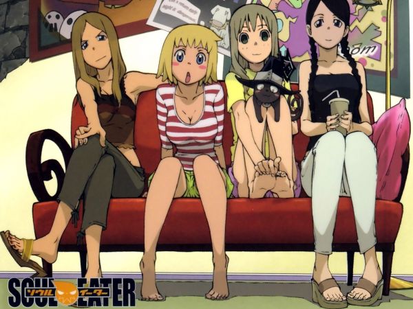 anime lányok,Lélekfaló,Tsubaki Nakatsuka-,Maka Albarn,Patricia Thompson,Elizabeth Thompson