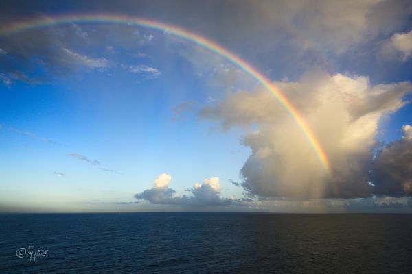 ocean,sky,weather,landscape,happy,rainbow