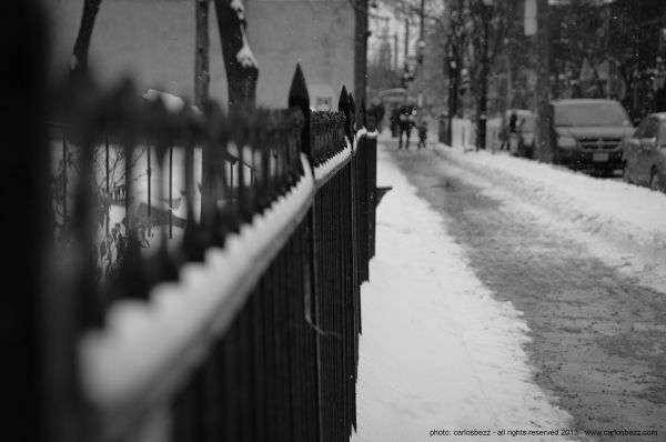 persone, bianca, monocromo, città, strada, nero