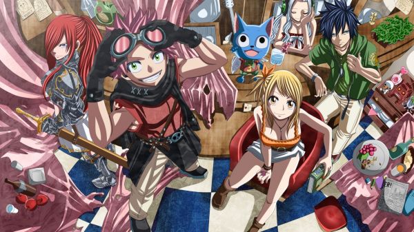 ilustrasi,anime,fairy Tail,Scarlet Erza,komik,Dragneel Natsu