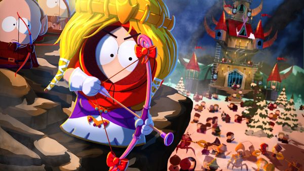 nghệ thuật số,Công viên South Park Sự thật,Kenny McCormick,cây cung,Mũi tên,Lâu đài