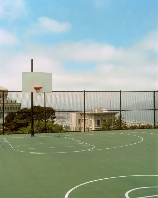 bola basket, permainan bola, menanam, langit, awan, rumput