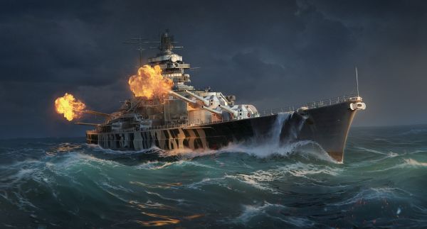 water,World of Warships,Tirpitz,Computerspellen,wows,schip