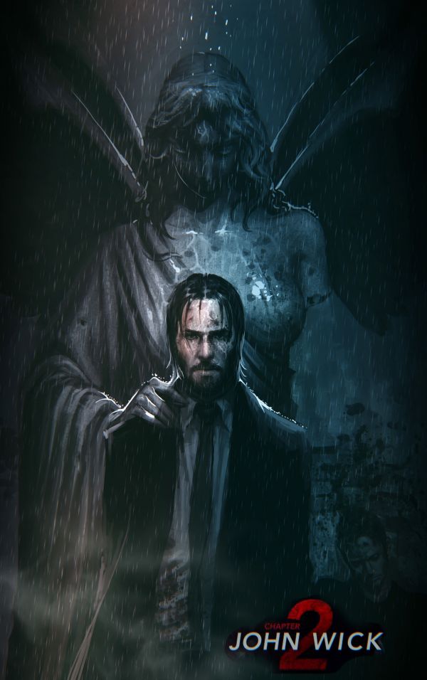 Fallen engel,John Wick,John Wick Kapittel 2,Fortis Fortuna Adiuvat,black suit,fan Kunst