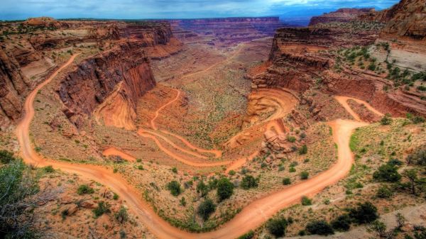 paysage,la nature,chemin de terre,canyon,Etats-Unis,Utah