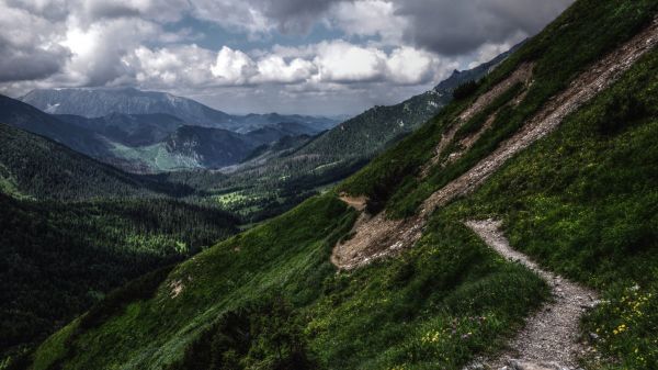 la nature,paysage,Montagnes,colline,des nuages,fjord