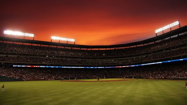 béisbol,2200x1238 px,estadio,puesta de sol