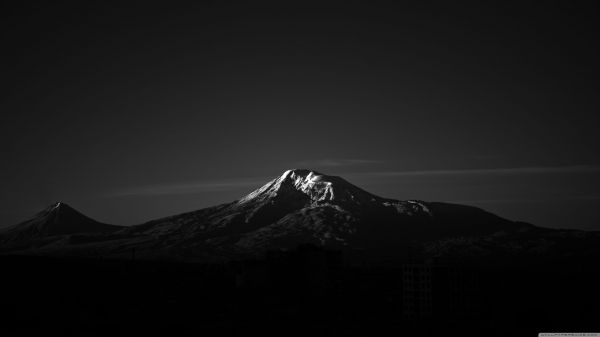 mountain top,black,dark,nature,monochrome,landscape