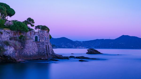 landscape,sea,nature,mountains,Italy,nervi