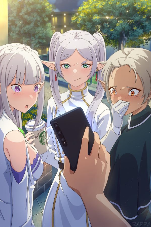 Re Zero Kara Hajimeru Isekai Seikatsu,anime,crossover,Sousou No Frieren,Mushoku Tensei,women trio