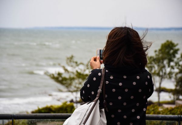 città, persone, ritratto, mare, acqua, silhouette