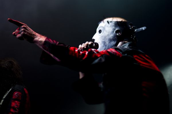 muzyk,Metalowa taśma,Pętla,Corey Taylor,gitarzysta,czerwony