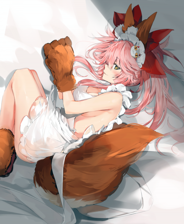 profil, Tamamo no Mae losy wielkiego rozkazu, Wielki porządek losu, Fate Series, Lis, różowe włosy