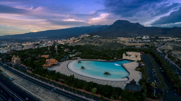 trubec, Kvadrokoptéra, djiphantom, siam, park, Tenerife