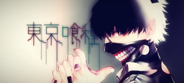 musta,2832x1276 px,eteenpäin,ristissä,käsissä,Kaneki