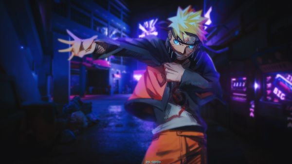 naruto anime,Naruto Shippuuden,anime,neon,blue,purple