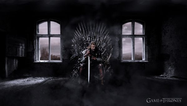 Παιχνίδι των θρόνων,Ned Stark,Iron Throne,μαύρος,μονόχρωμος,μεσάνυχτα