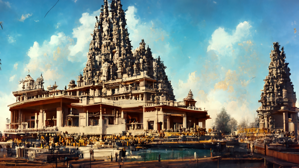 ai art,Hindu Architecture