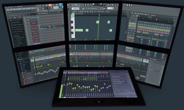 Ba màn hình,1551x929 px,Fruity Loops Studio