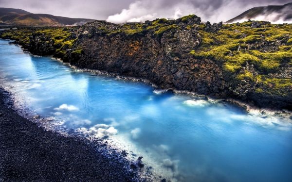 air panas,sungai,batu,air biru,Islandia