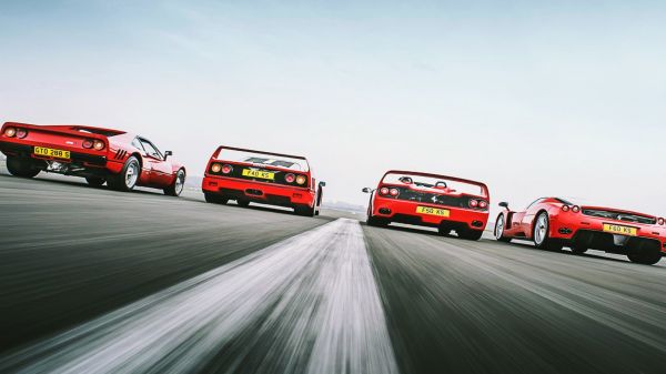 autó, jármű, sportkocsi, Ferrari, Ferrari F40, út