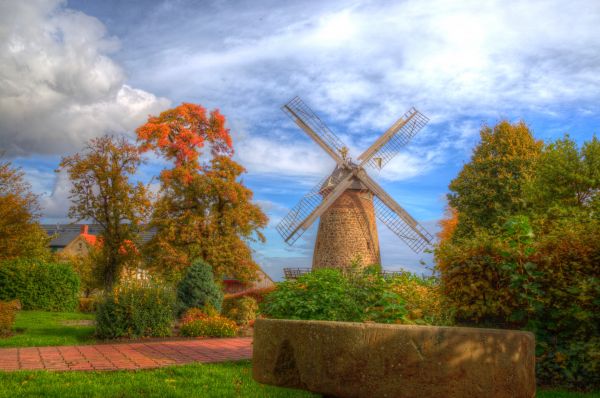 architecture,blue,autumn,history,windmill,automne