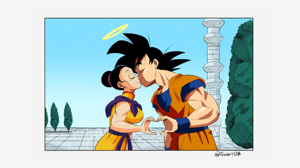 black hair,Dragon Ball,Dragon Ball Z,Son Goku,Heart Design,heart hands