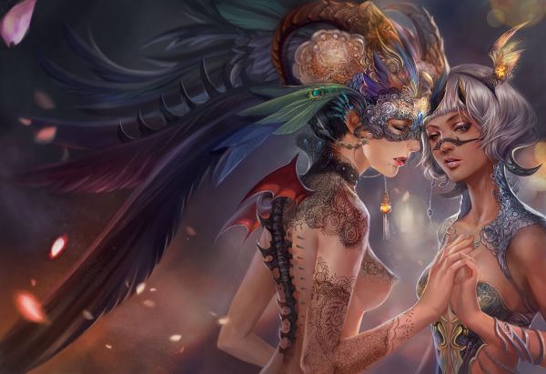 women, fantasy art, artwork, anime, tattoo, comics