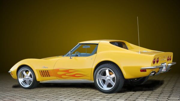 car,vehicle,sports car,yellow cars,Chevrolet,Chevrolet Corvette C3