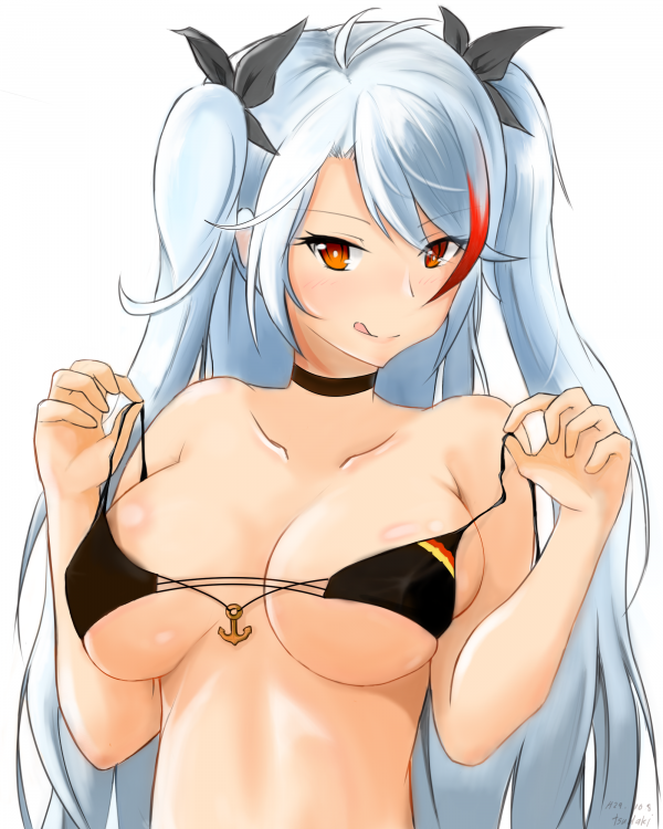 clivage,bikini,Prinz Eugen Bilan Hangxian,Bilan Hangxian,tongue out