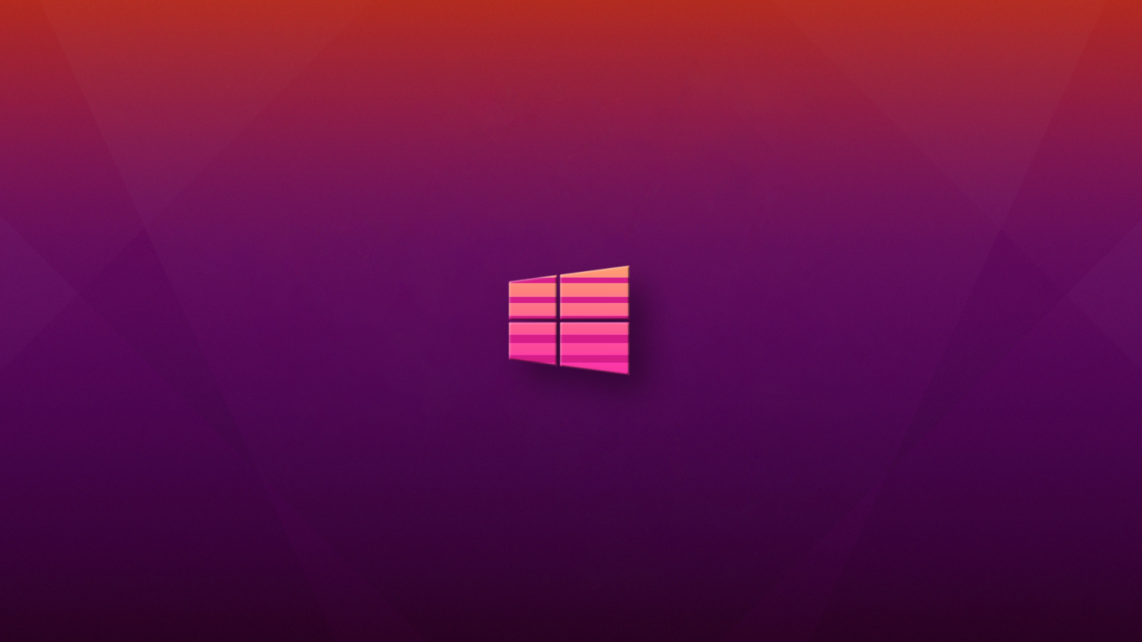 Windows 10, logo, rózsaszín, lila háttér, lila, vaporwave