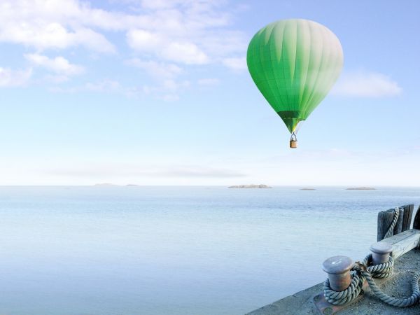 Wasser,Himmel,Tourismus,Heißluftballons,Ballon,Meer