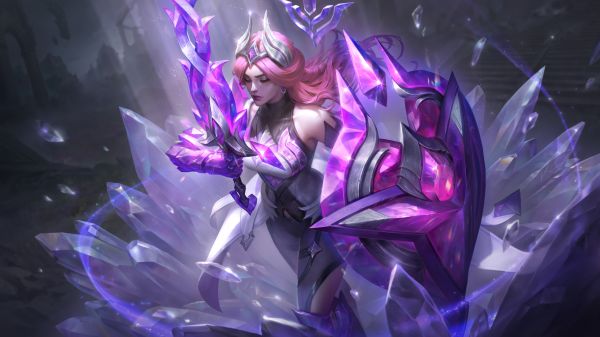 Леона Лигата на Легенди,дигитално изкуство,Crystalis Motus League of Legends,Лигата на Легенди,Riot Games,GZG