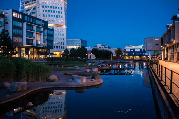 Stadt, Stadtbild, Nacht-, die Architektur, Wasser, Meer