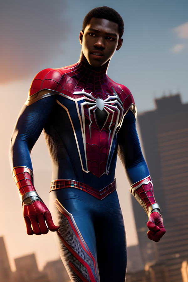 Stable Diffusion,ai art,Miles Morales,Spider Man