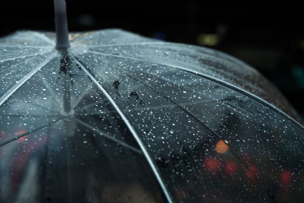 ciemny,noc,deszcz,Bokeh,parasol