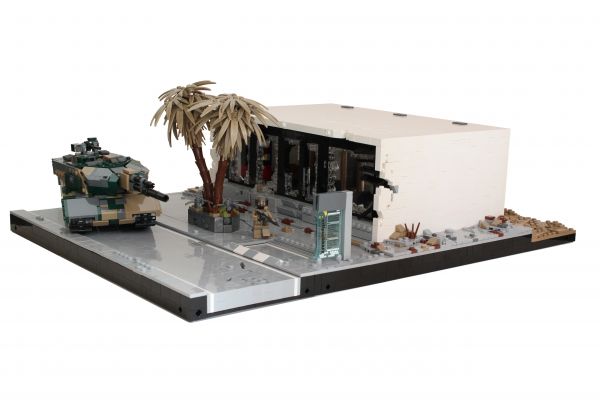 arkitektur,tank,LEGO,modern,öken-,militär-