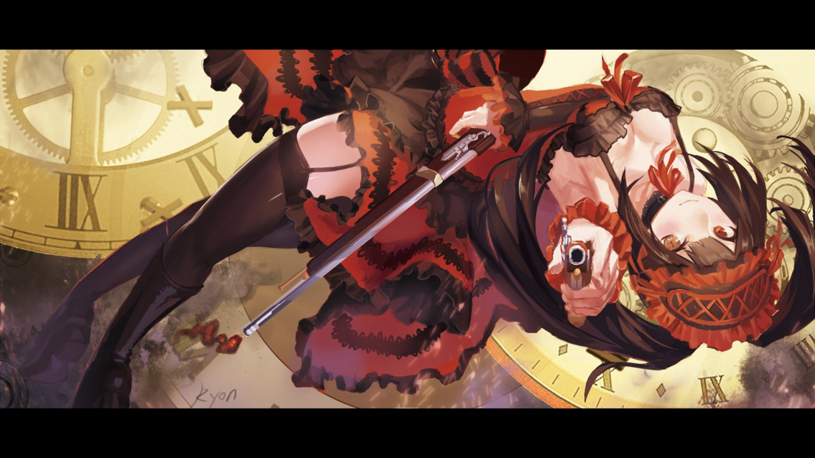 anime, animemeisjes, Date A Live, artwork, Tokisaki Kurumi, Persoon, screenshot, beroep