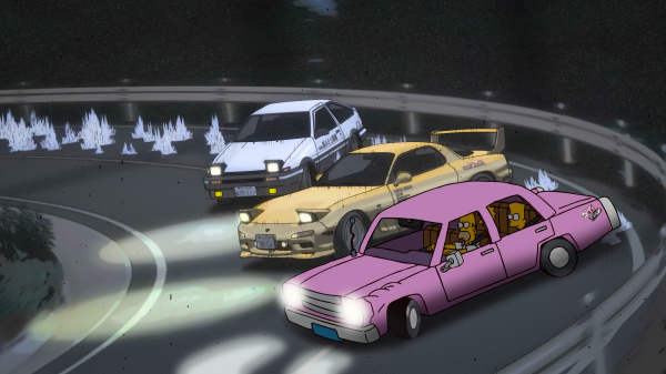 Bart Simpson,Lisa Simpson,Simpsons,Homer Simpson,initial D,drift