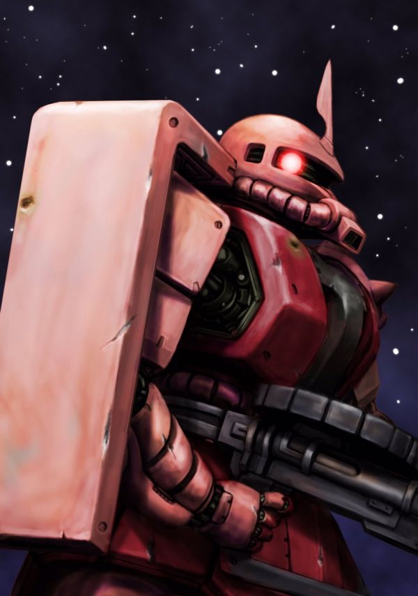 Zaku II Char's Custom,Mobile Suit,Mobile Suit Gundam,anime,mechs,Super Robot Taisen