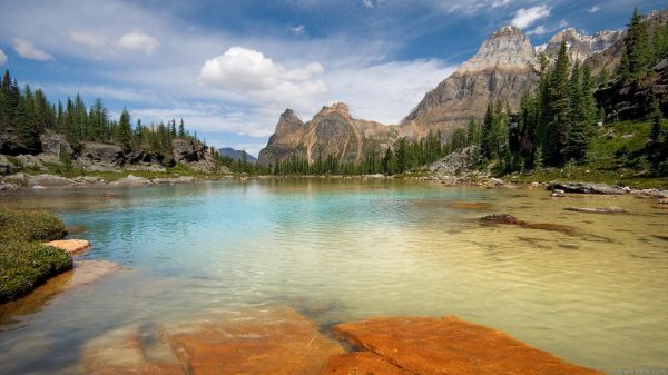 eau,nuage,ciel,Montagne,plante,Natural landscape