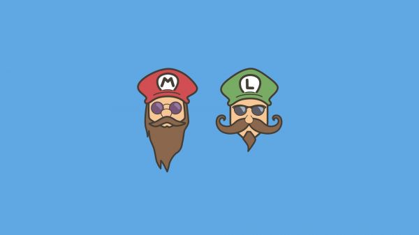 illustrazione,logo,cartone animato,Mario Bros,minimalismo