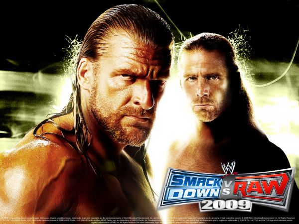 poster, WWE, tinju, Mentah, triple H, Shawn Michaels