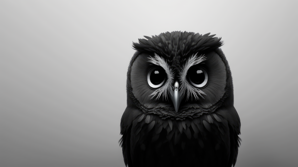 owl,ai art,simple background