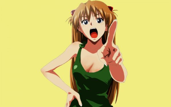 anime, brunett, flicka, finger, illustration, tecknad serie