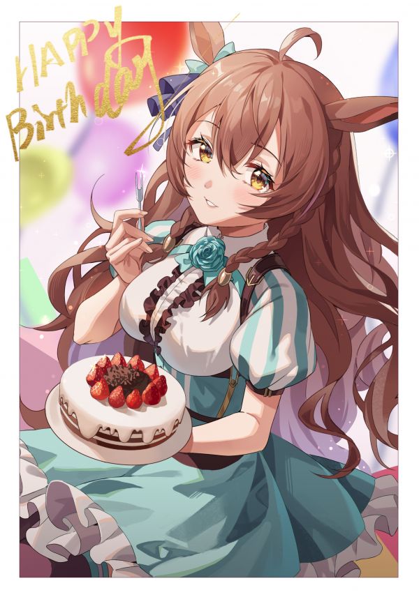 anime,anime dievčatá,Uma Musume Pretty Derby,horse girls,torta,anime girls eating