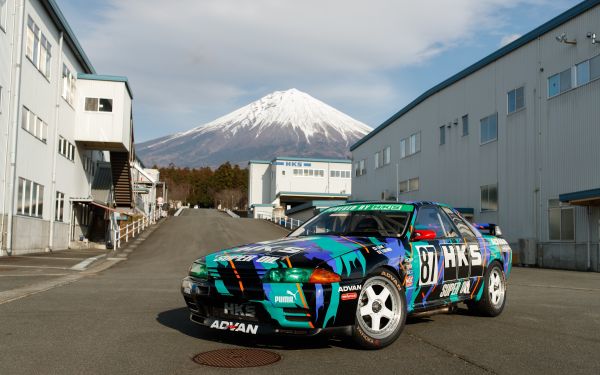 Nissan Skyline R32,race cars,Nissan,hks,livery,Mount Fuji