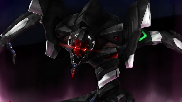 noir,Anime,Neon Genesis Evangelion,EVA Unit 03,machine,capture d'écran